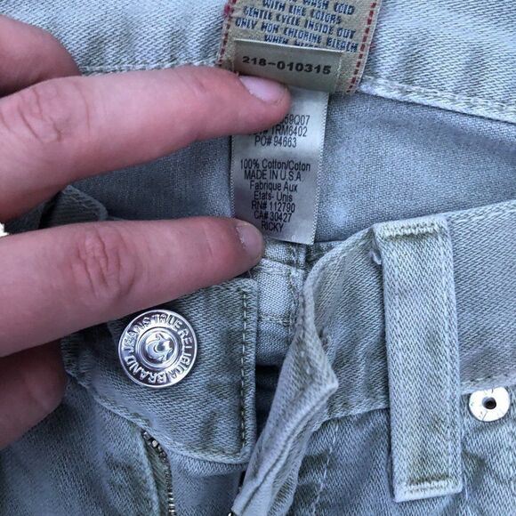 Vintage True Religion Jeans Size 31 RICKY Green - Picture 7 of 11
